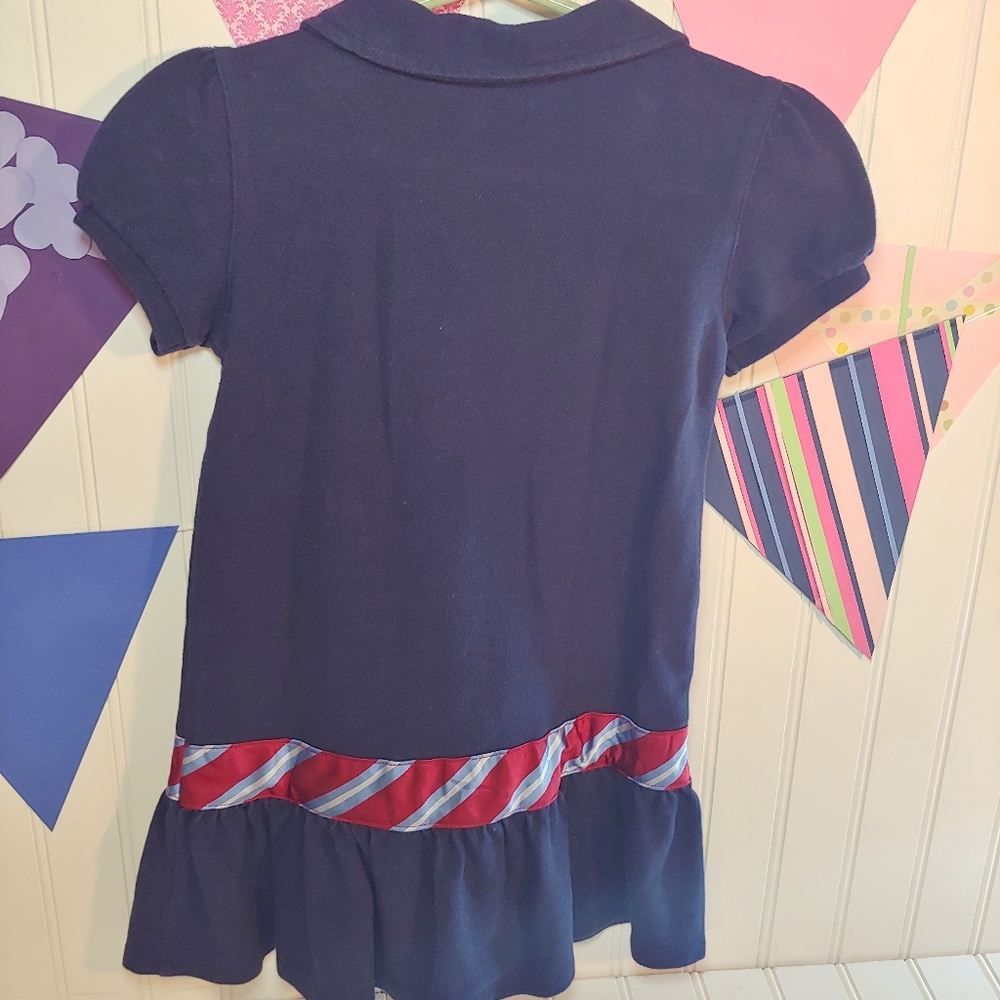 Nautica Little Girls’ Pique Navy Polo Dress size 5 - Picture 2 of 3